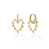 Chapel Heart Hoop Earrings