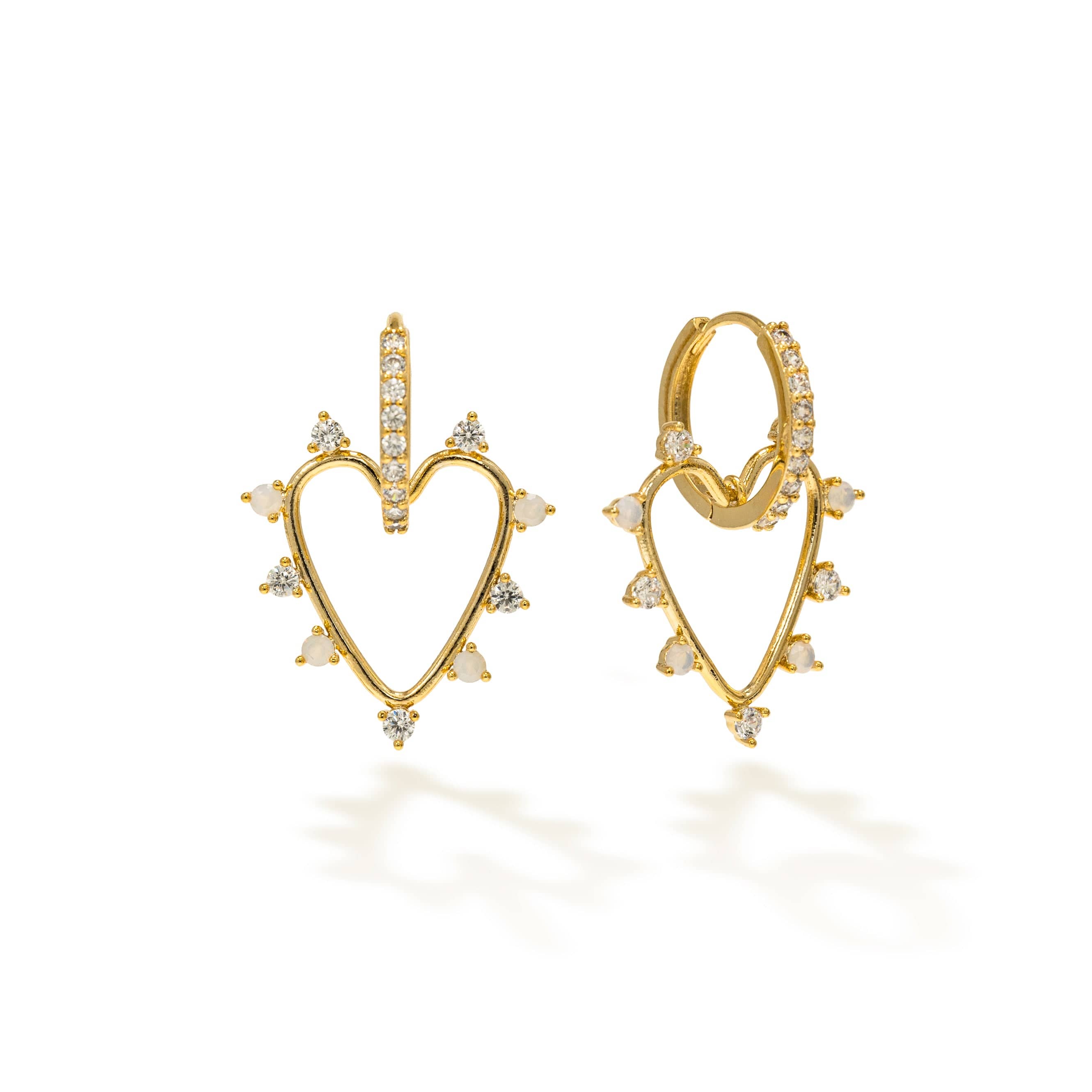 Chapel Heart Hoop Earrings