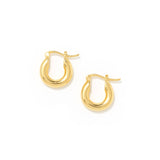 Chunky Hinge Hoop Earrings Gold