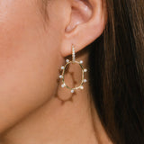 Circa Oval Drop Hoop Earrings