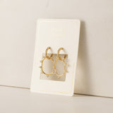 Circa Oval Drop Hoop Earrings