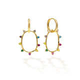 Circa Oval Drop Hoop Earrings