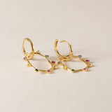 Circa Oval Drop Hoop Earrings