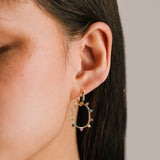Circa Oval Drop Hoop Earrings