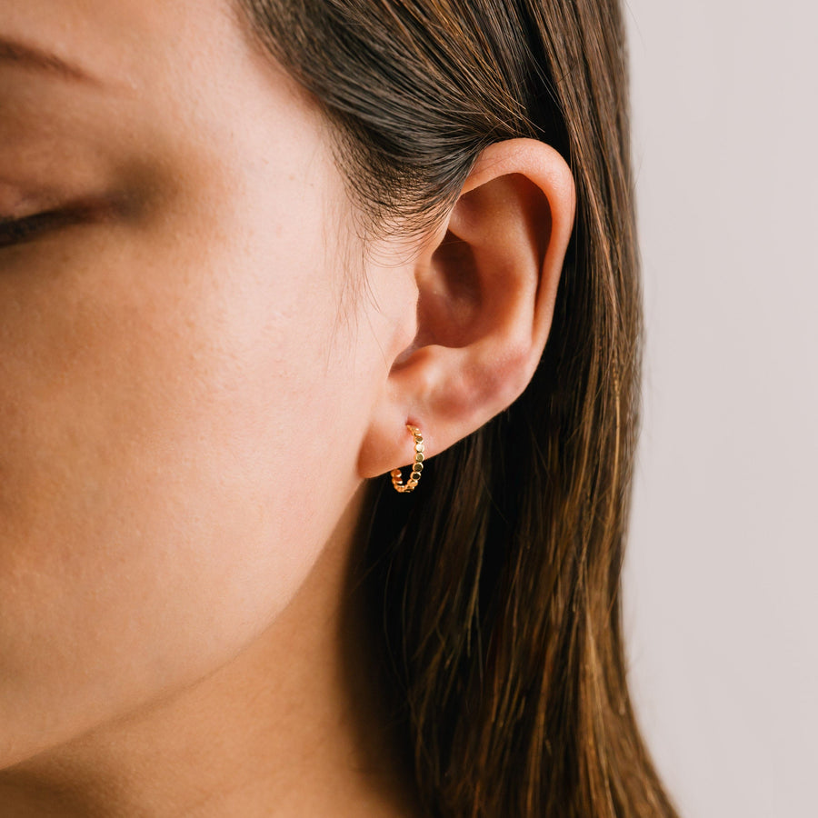 Cleo Gold-Filled Post Hoop Earrings
