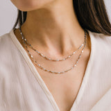 Cleo Layered Necklace Silver