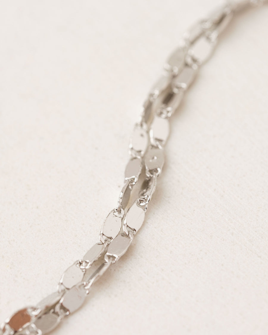 Cleo Layered Necklace Silver