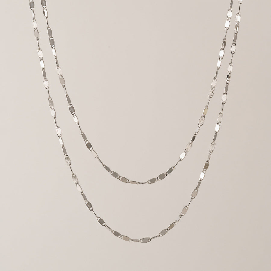 Cleo Layered Necklace Silver