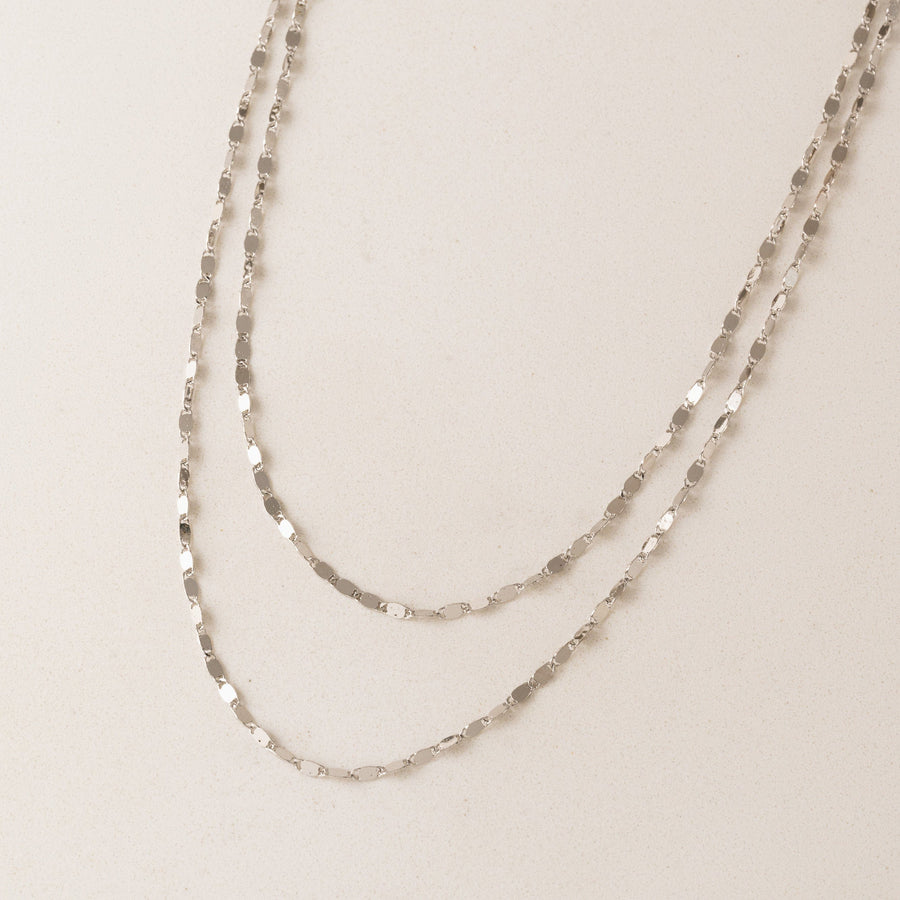 Cleo Layered Necklace Silver