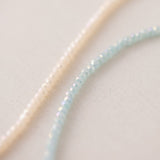 Cora Beaded Necklace Aqua/Creme