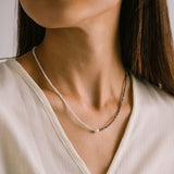 Cora Beaded Necklace Stone/White