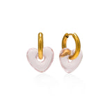 Corazon Heart Hoop Earrings