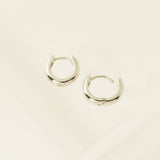 Core 11mm Huggie Hoop Earrings Silver