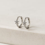 Cosmos Star Huggie Hoop Earrings