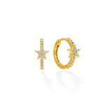 Cosmos Star Huggie Hoop Earrings