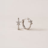 Cosmos Star Huggie Hoop Earrings