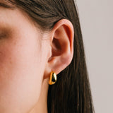 Crest Dome Hoop Earrings