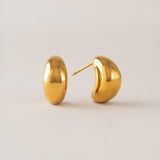 Crest Dome Hoop Earrings