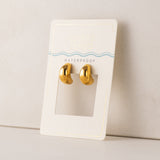 Crest Dome Hoop Earrings