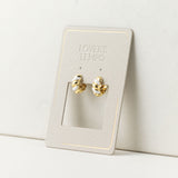 Croissant Enamel White Huggie Hoop Earrings
