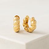 Croissant Puff Hoop Earrings