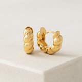 Croissant Puff Hoop Earrings