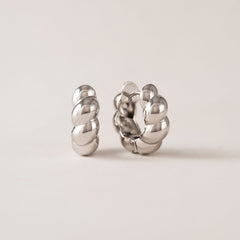 Croissant Puff Hoop Earrings