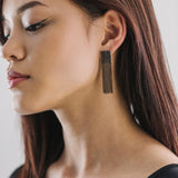 Cypress Chain Tassel Earrings Black