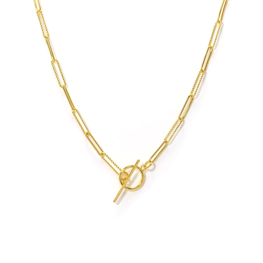 Dainty Paperclip Toggle Necklace