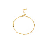 Dapped Bar Chain Gold-Filled Bracelet