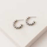 Dawson Hoop Earrings Silver