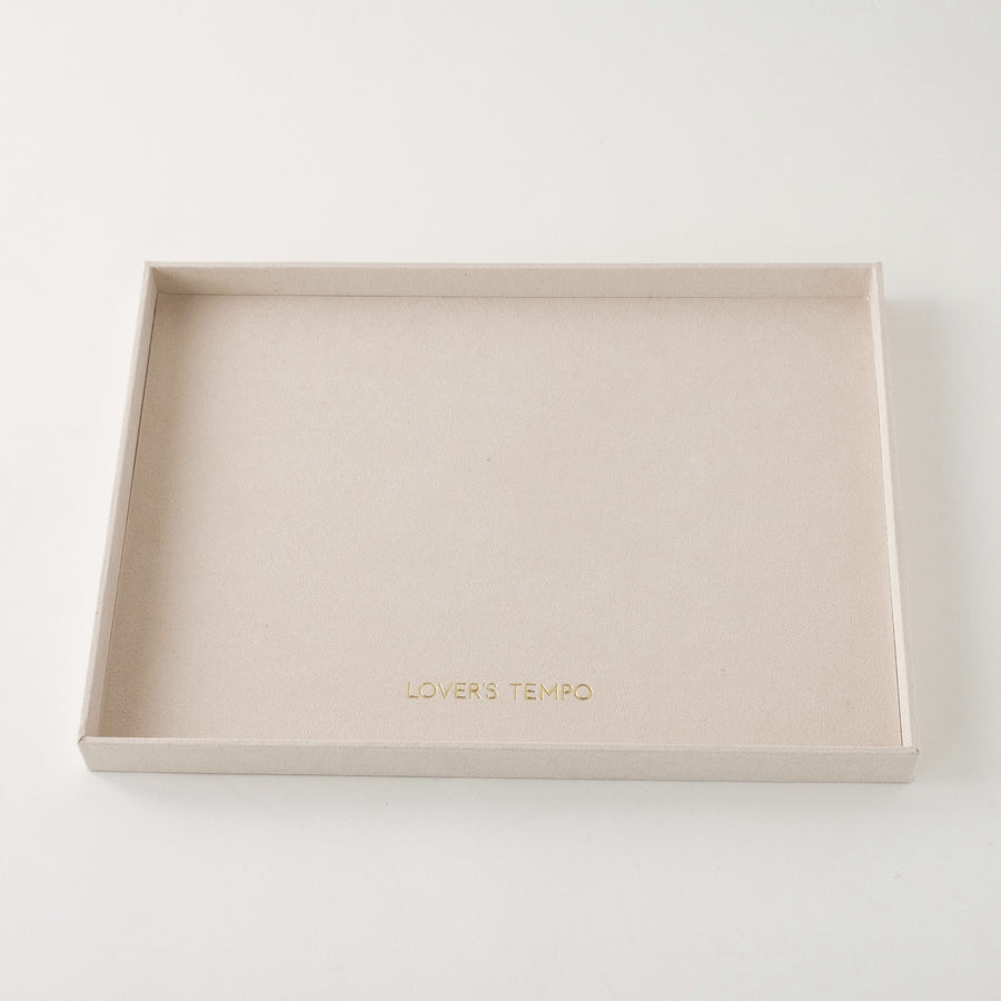 Wholesale Only Branded Ivory Velvet Tray