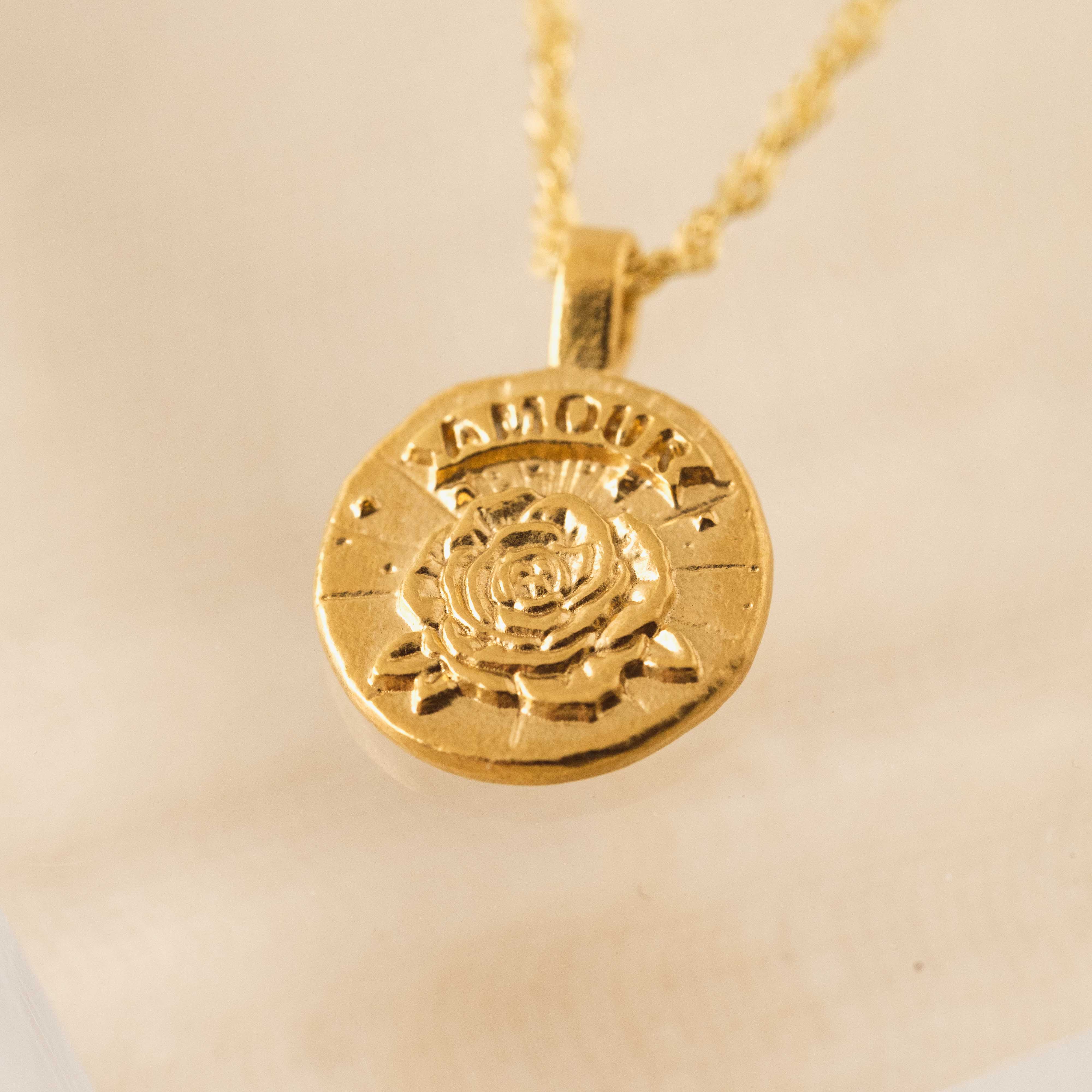 Rose Coin Necklace