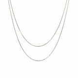 Dion Layered Necklace Silver