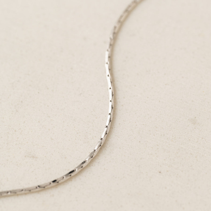 Dion Long Necklace Silver