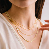 Herringbone Chain Necklace Silver