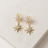 Etoile Duet Star Drop Earrings Gold