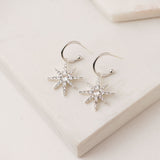 Etoile Star Hoop Earrings Silver