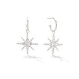 Etoile Star Hoop Earrings Silver