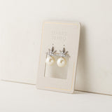 Etoile Star Pearl Stud Earrings Silver