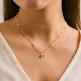 Everly Circle Necklace Gold