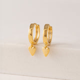 Everly Heart Huggie Hoop Earrings