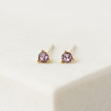 February Kaleidoscope Birthstone Stud Earrings