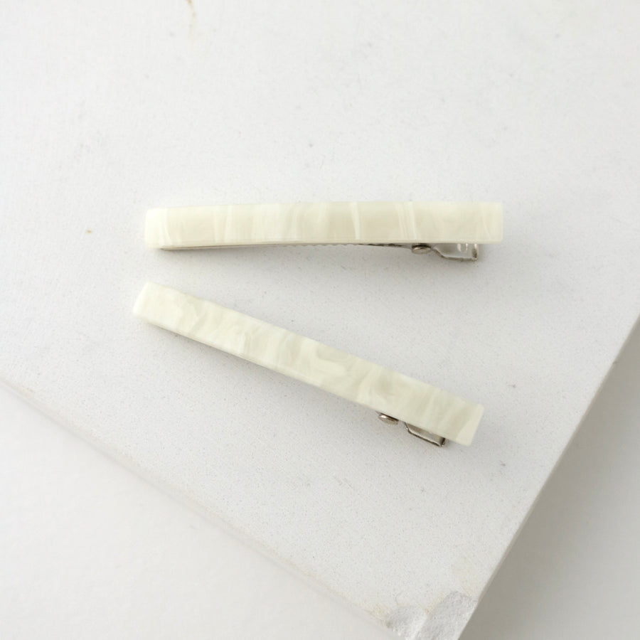 Florence Hair Clip 2 Pack White