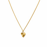 Fluted Heart Necklace