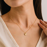 Fluted Heart Necklace