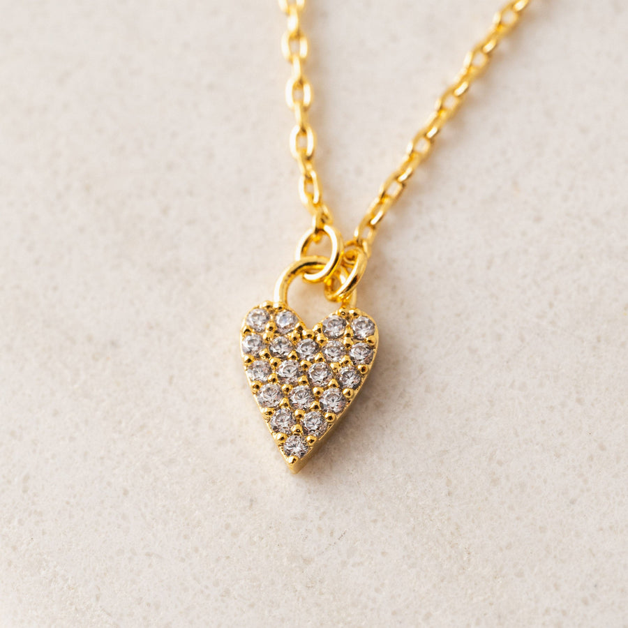 Flutter Heart Necklace Gold