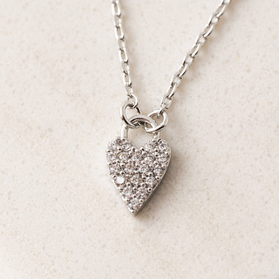 Flutter Heart Necklace Silver