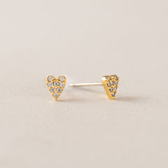 Flutter Heart Stud Earrings