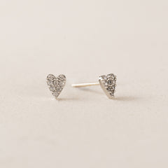 Flutter Heart Stud Earrings